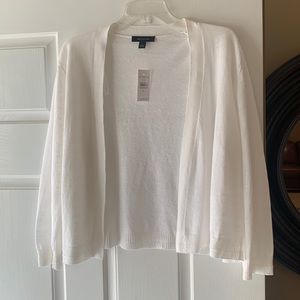 NWT Ann Taylor linen cropped cardigan